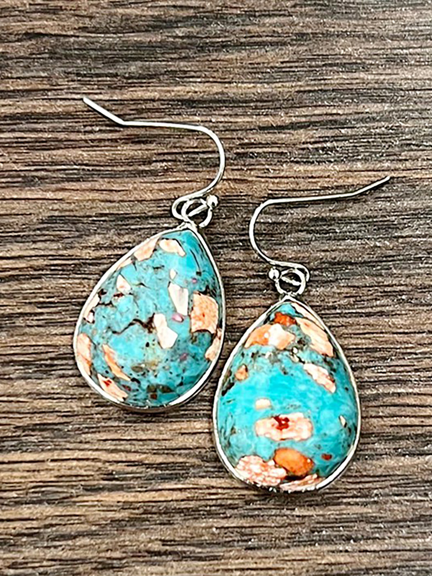 Turquoise Teardrops Earrings - Accessory