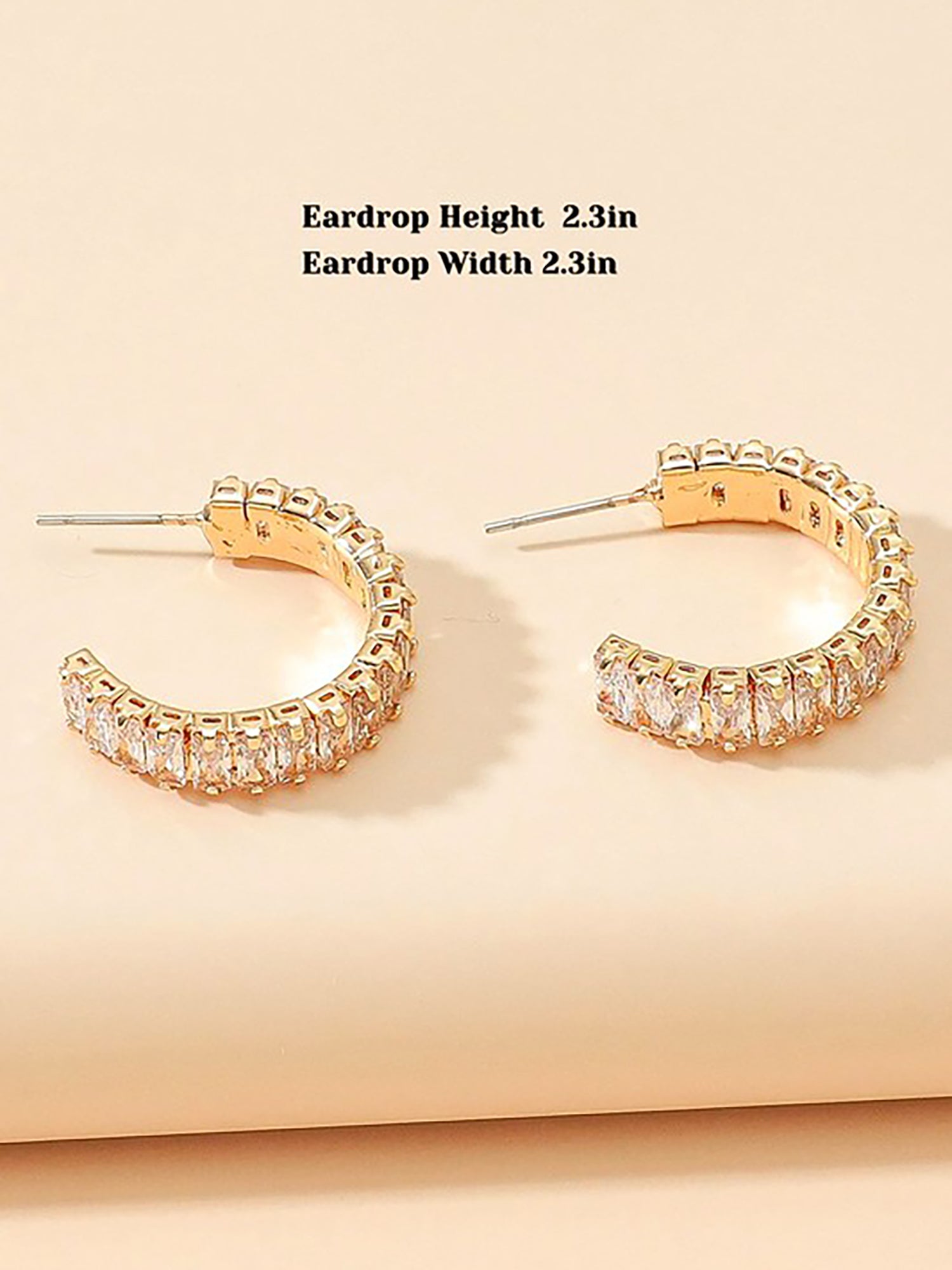 Parker Baguette Hoop Earrings - Accessory