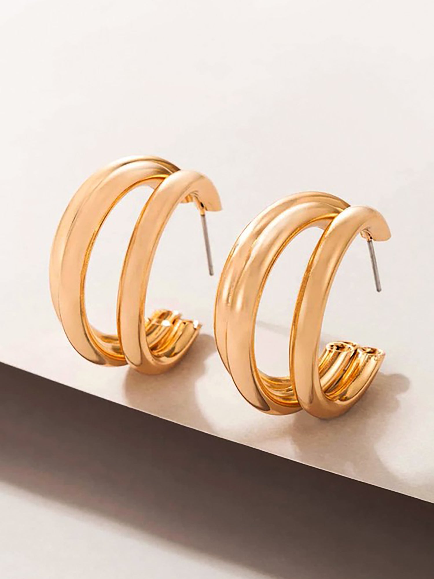 Triple Threat Hoop Earrings - Accessory