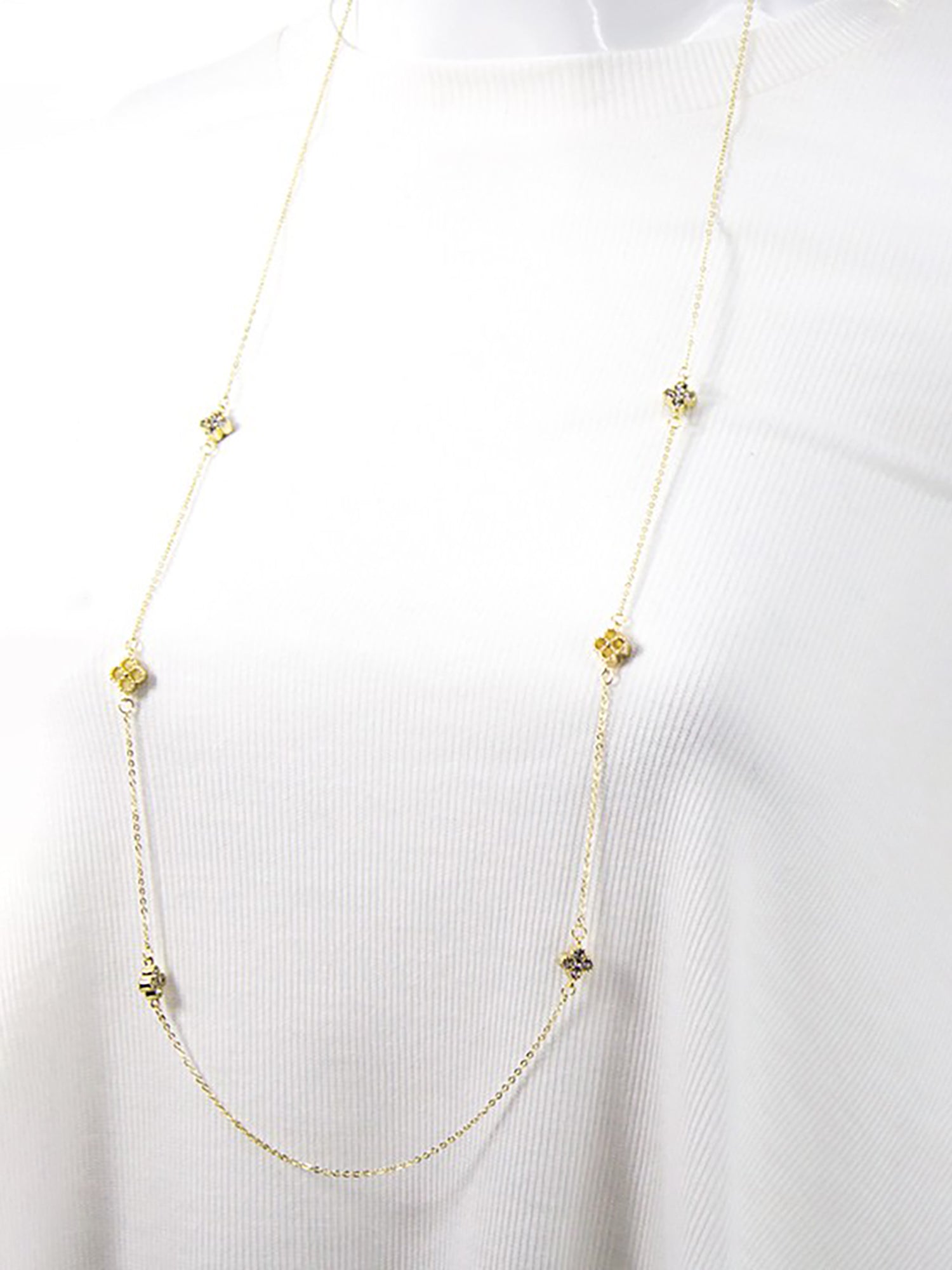 Scintillating Mini Clover Necklace - Accessory