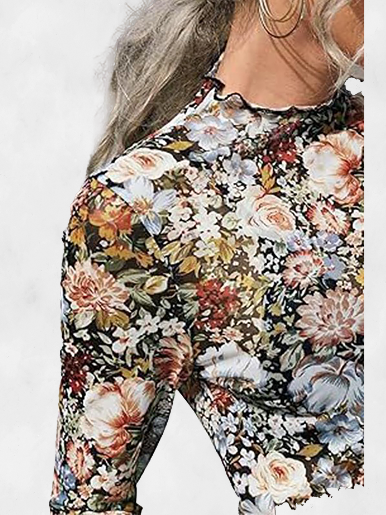 La Roseason Mesh Sheer Top