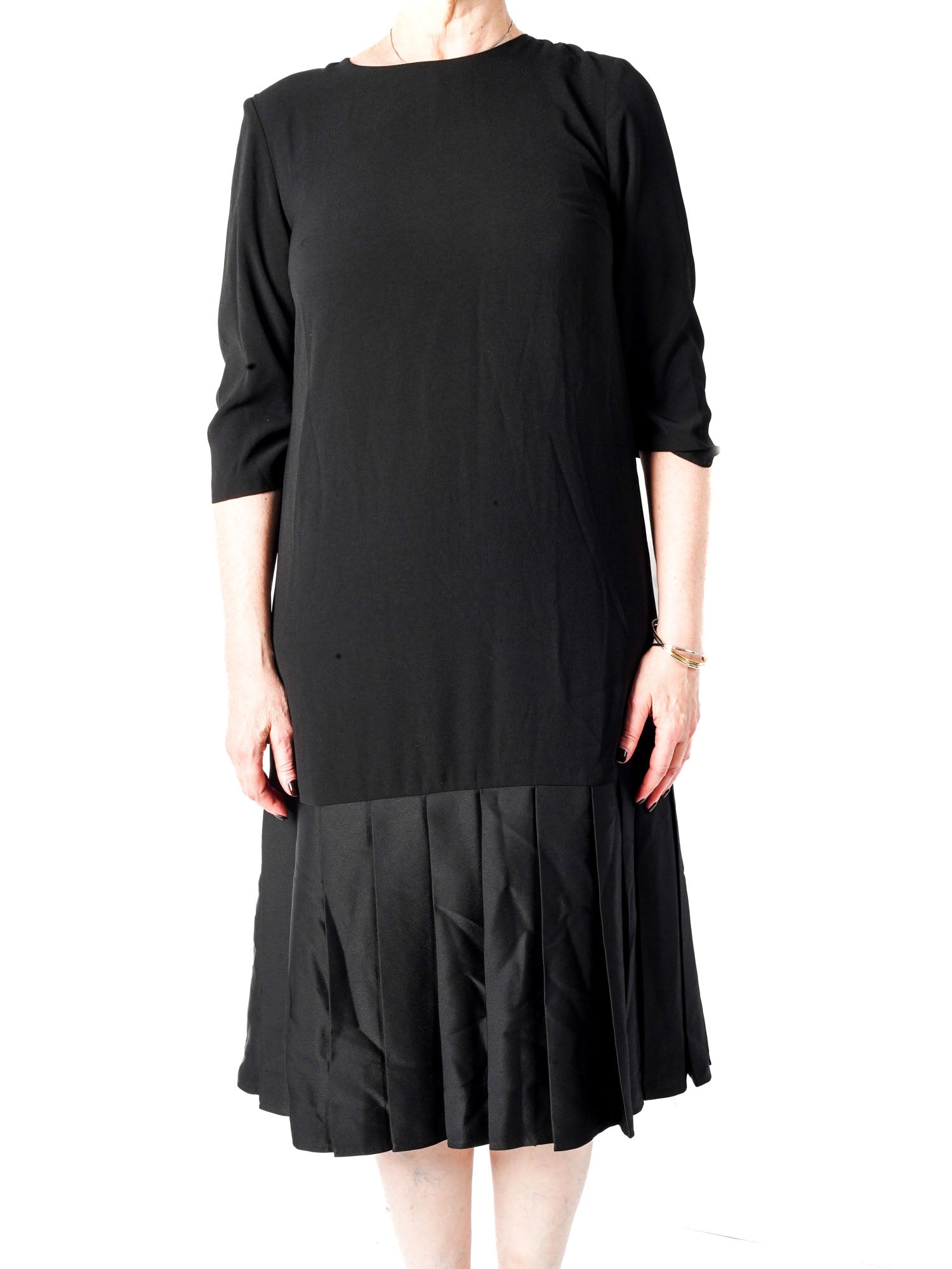 Bise Bottom Satin Pleated Dress - Dresses 38 Bise Bottom Satin Pleated Dress - Dresses 38