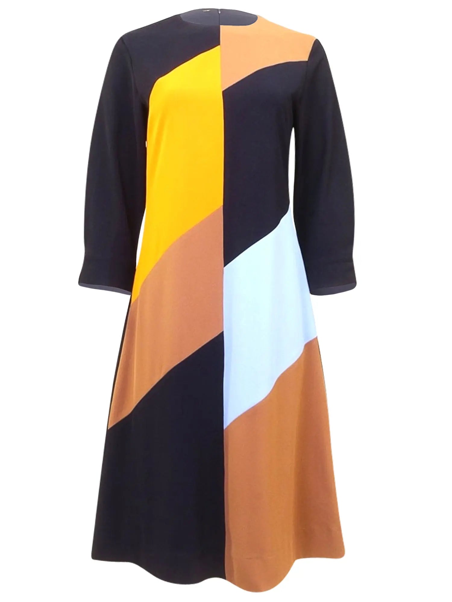 Elia Mod Color Block Dress - Dresses 42 / Olive Elia Mod Color Block Dress - Dresses 42 / Olive