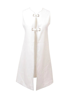 Ermanna Off White Vest -   Tops