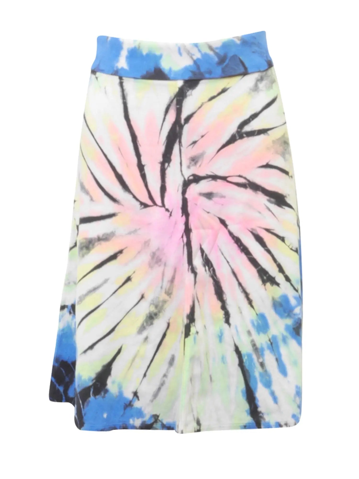 Hard Tail Knee Length A-Line Skirt with Rolldown Waistband