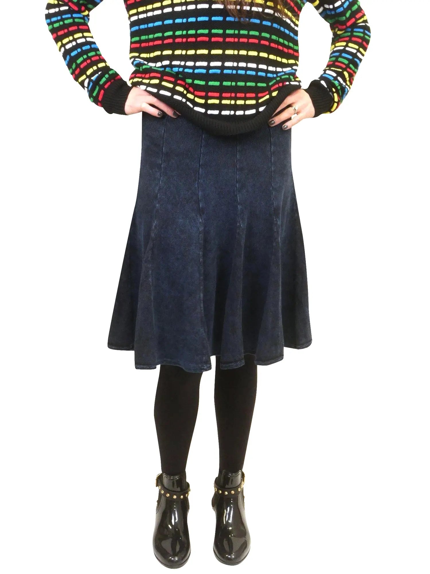 Hardtail Fit-N-Flare Ribbed Skirt CS-105 -   Designers