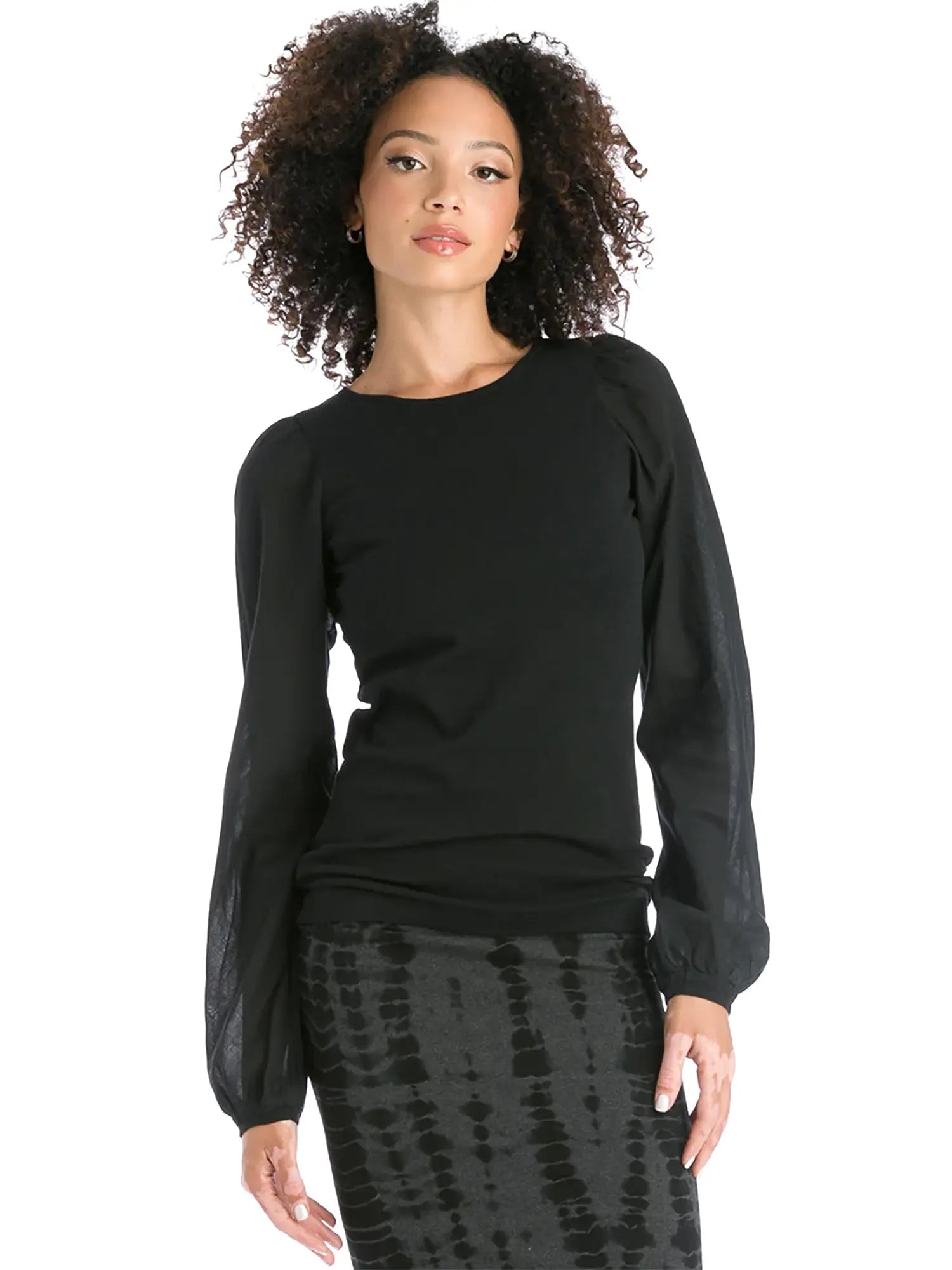 Hardtail Long Sleeve Bubble T-Shirt -   Tops