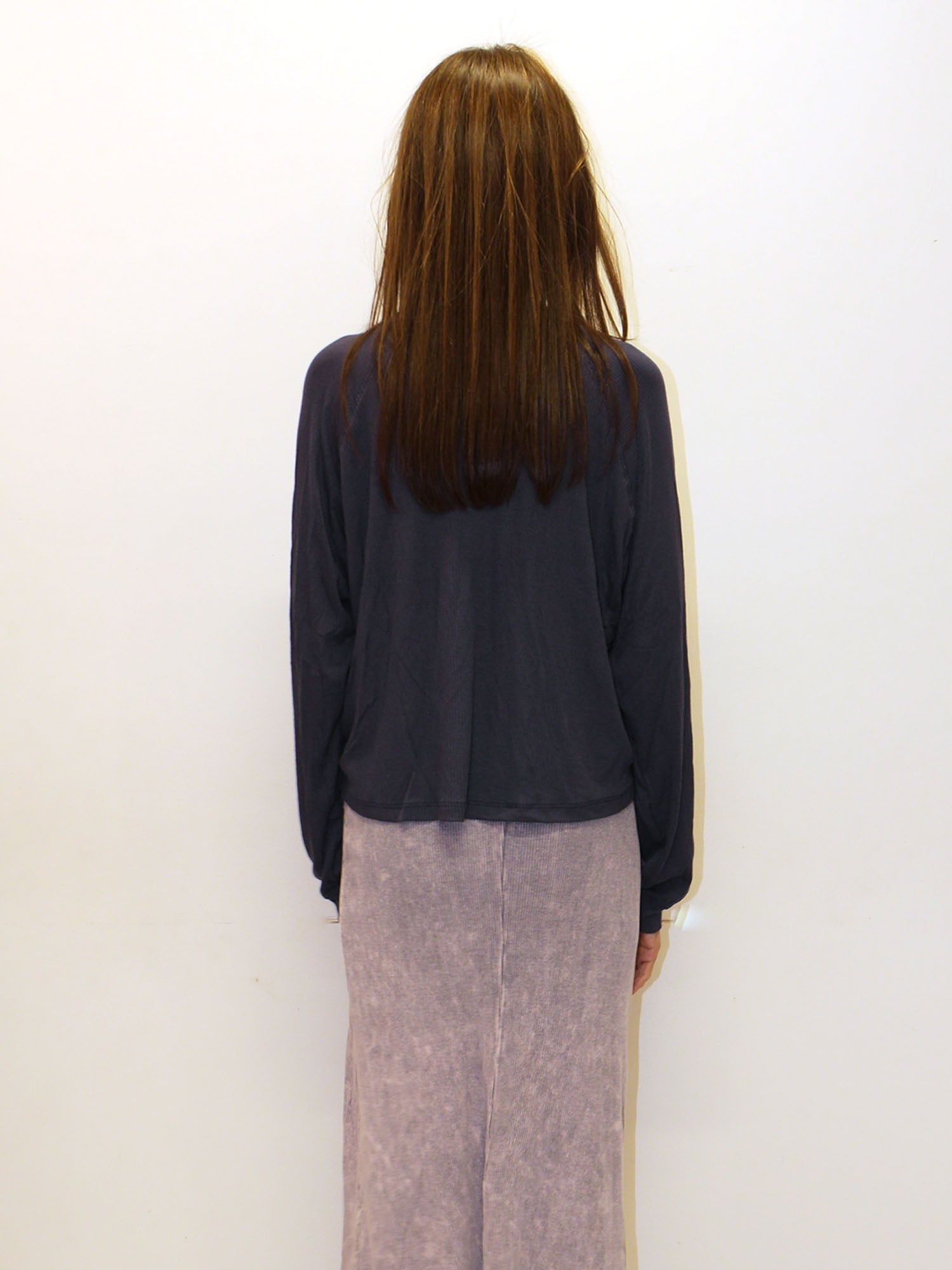 Hashttag Loose-fit Raglan Long Sleeve Top - Tops