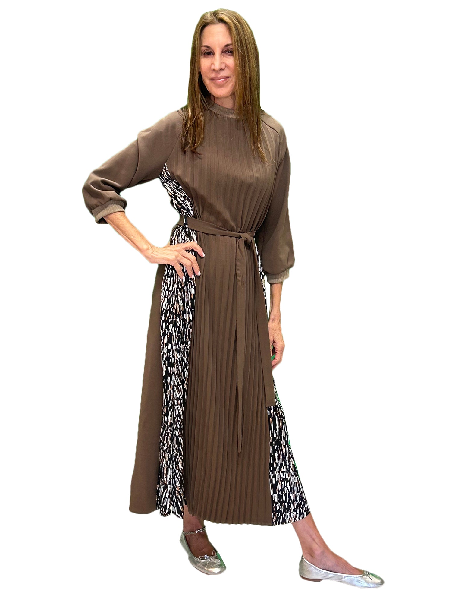Tierra Tutu Print Pleated Dress Tierra Tutu Print Pleated Dress