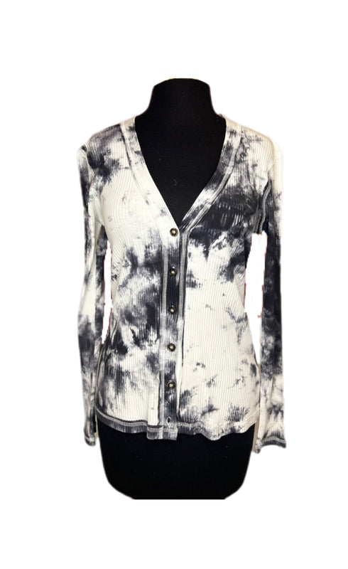 24/7 Ribbed Tie-Dye Cardigan