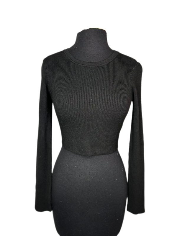 Flamant Rose Ribbed Blunt Edge Top