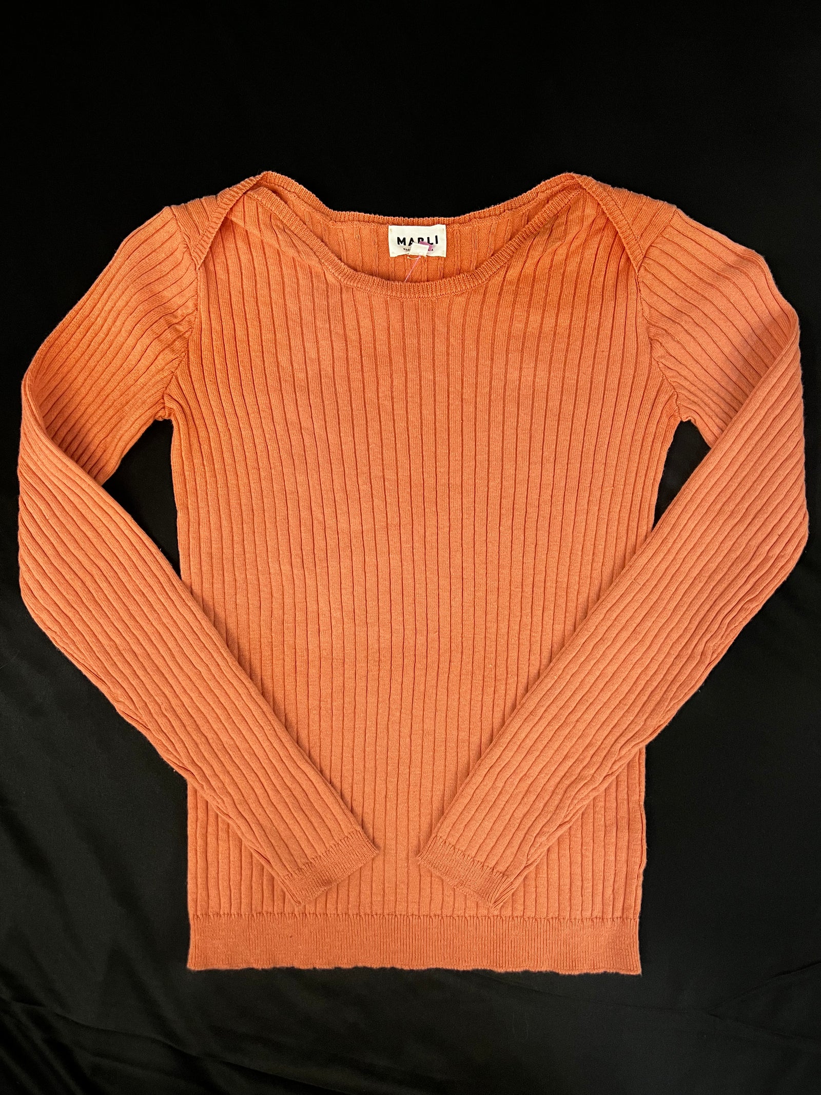 Mabli Kids Ebrill Skinny Rib Long Sleeve Top