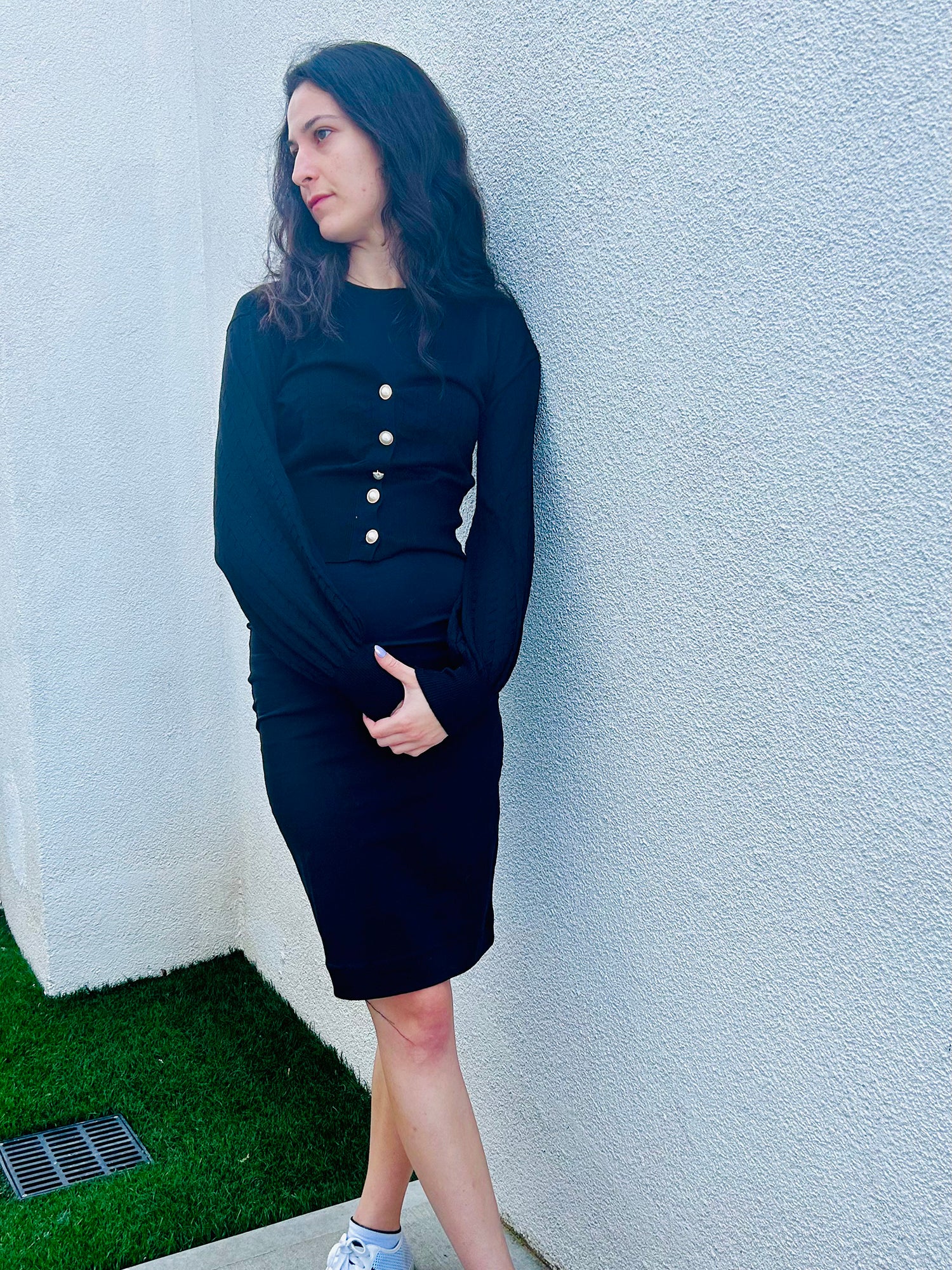 Elsa.M Herringbone Charmer Cardigan - Cardigan