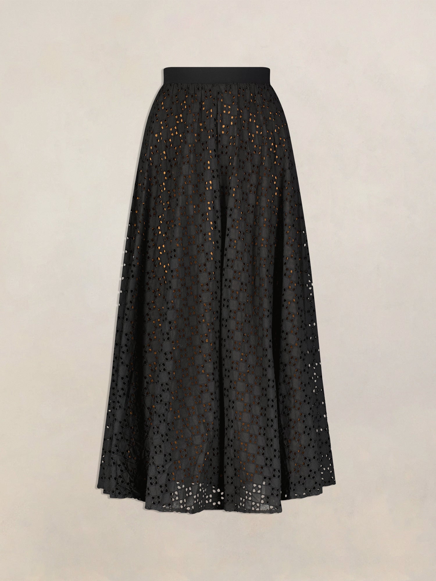 Pink Orchid Jazzy Cotton Eyelet Flare Skirt - PinkOrchidFashion