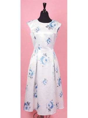 Jeanne D'arc Blue Flower Dress -   Designers