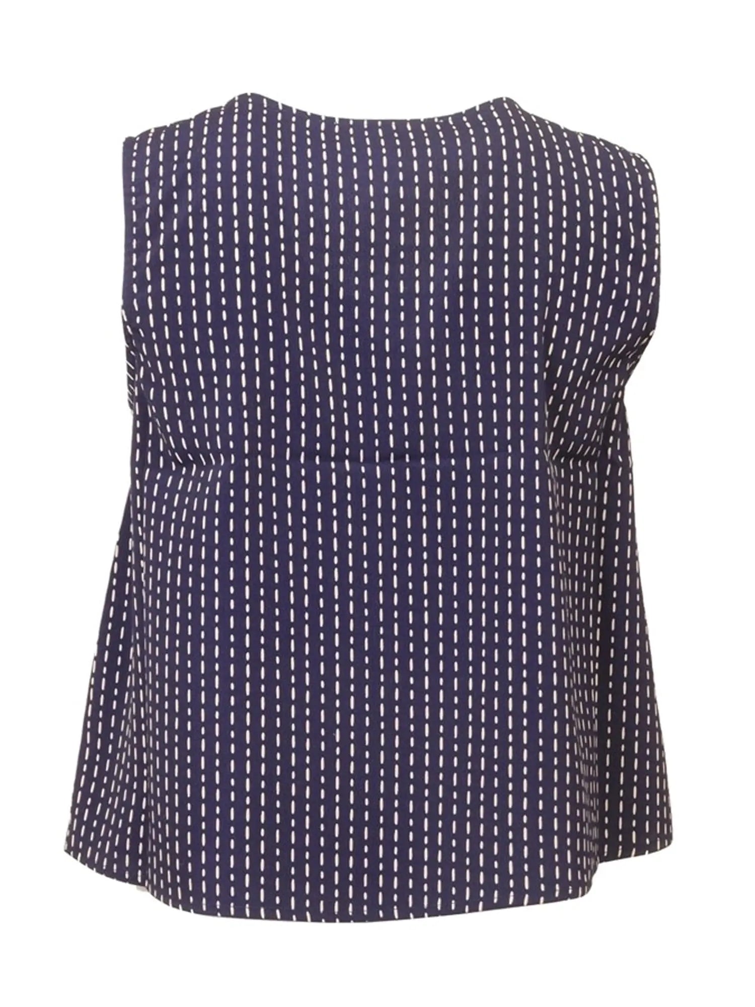 Joa Navy Sleeveless Crop Top -   Tops