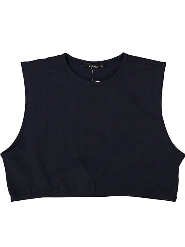 thumbnail image 2 of KIKI RIKI Women's Cotton Sleeveless Crop Top - Basic Fitted Tank Shell 14915 2 of 10
