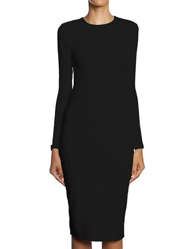rough dress long sleeve Long Sleeve Long Dress, Cherry Wood / L