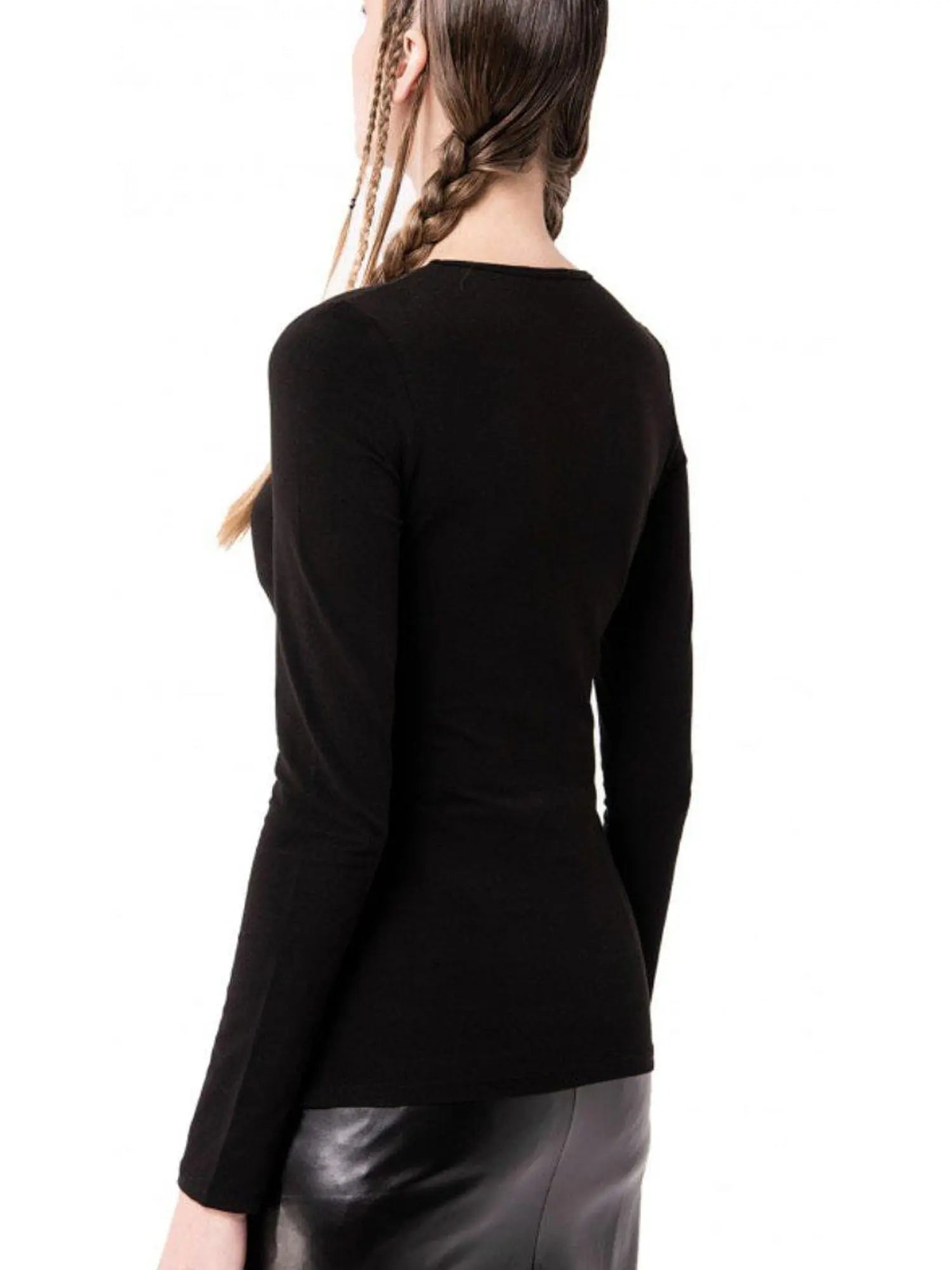 Kikiriki Wide Neck Long Sleeve Cotton Shell -   Designers