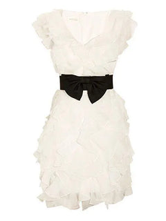 marchesa organza dress Ruffled Silk a sleeveless design Back to Basics: the Color:Apple Red game day denim