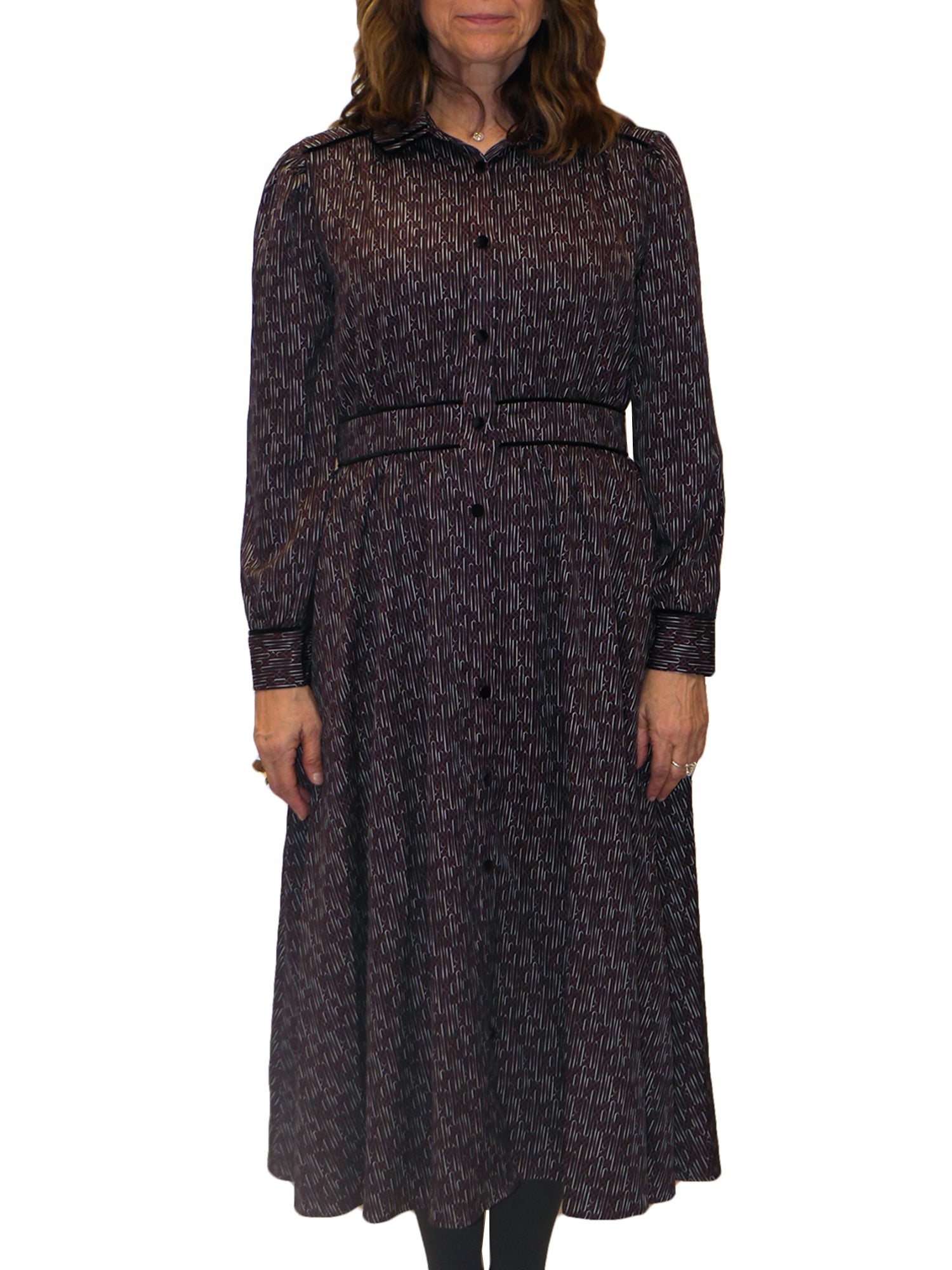 Nebinas Print Long Sleeve Dress - Dresses