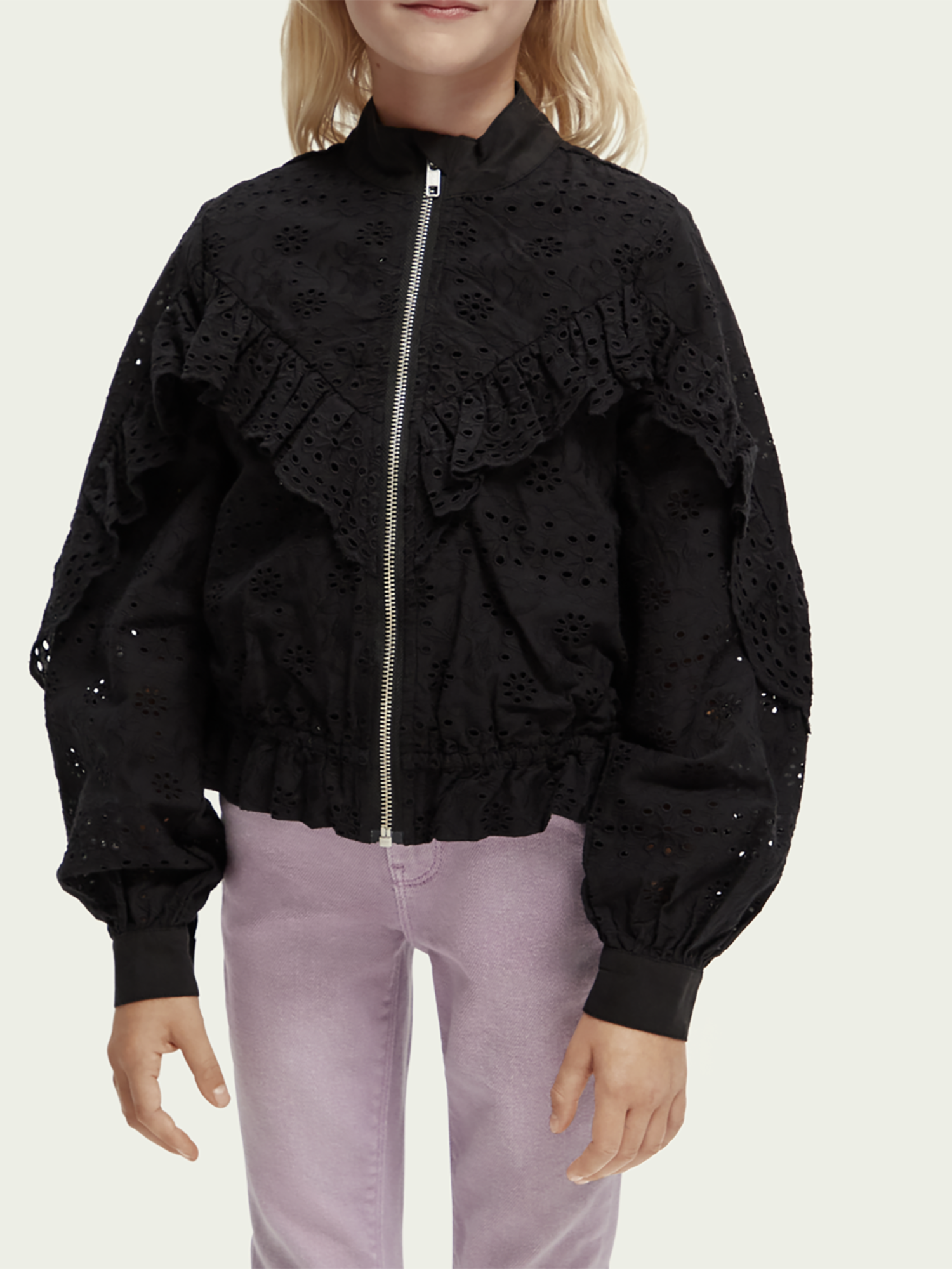 Scotch & Soda Broderie Anglaise Jacket - Bomber Jacket