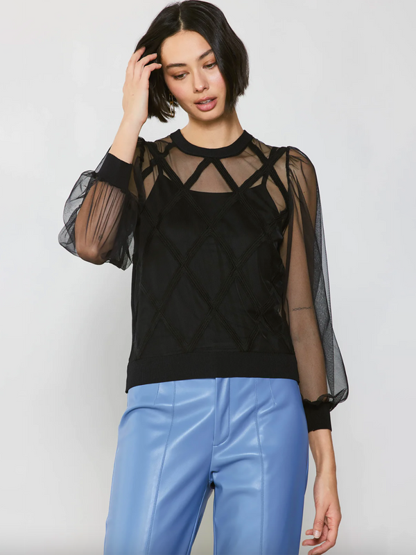 【HYEON】sheer crew tops Na♡ HYEON】sheer crew tops Na♡ JHKKU Women's Mesh Top Cherry Fruit