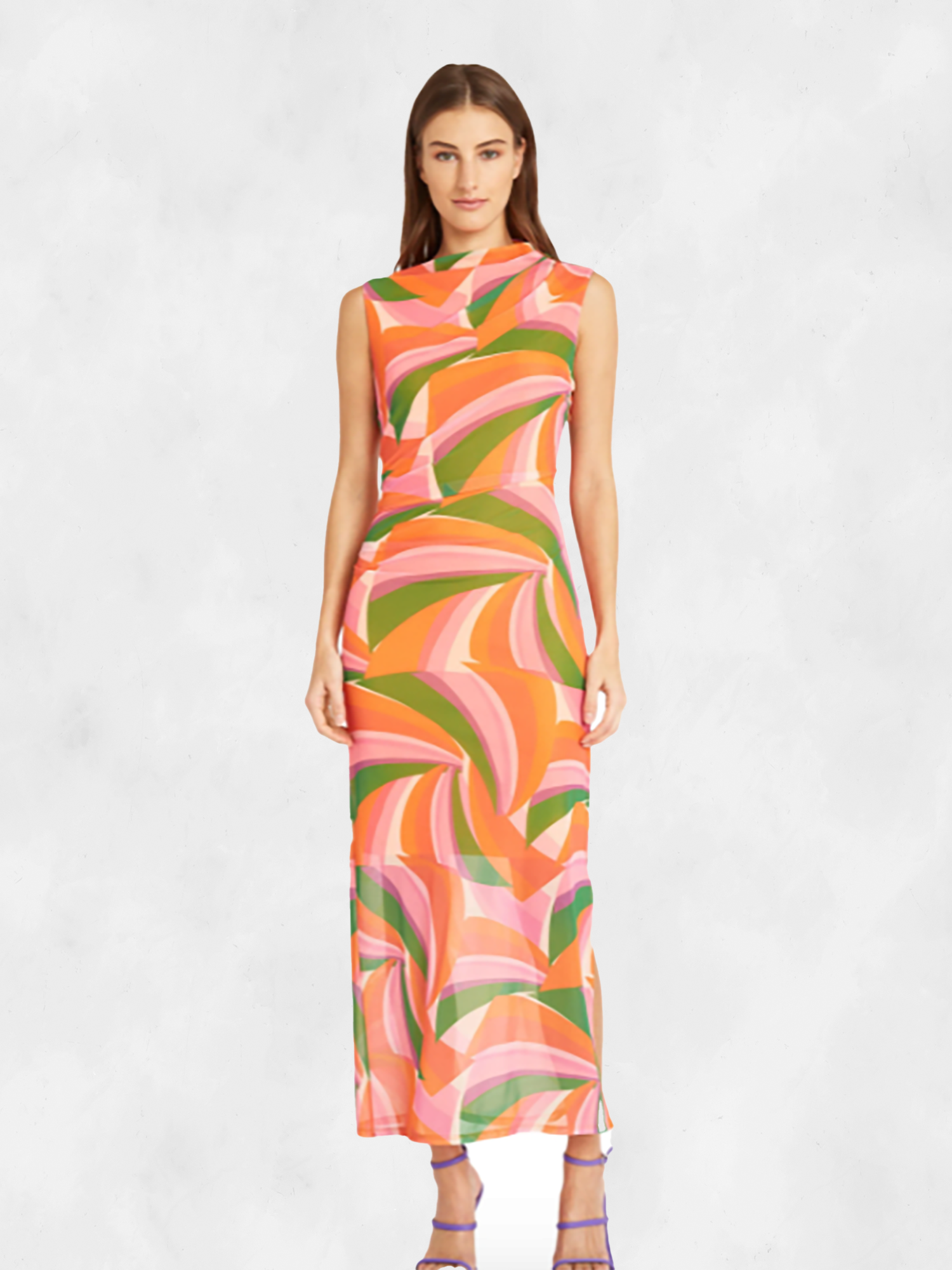 Donna Morgan | Womens | Orange | Midi | Dress | %95 Polyester | %5 Spandex Donna Morgan | Womens | Orange | Midi | Dress | %95 Polyester | %5 Spandex