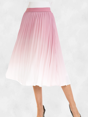 ANNVA USA High Waist Pleated A-line Swing Skirt