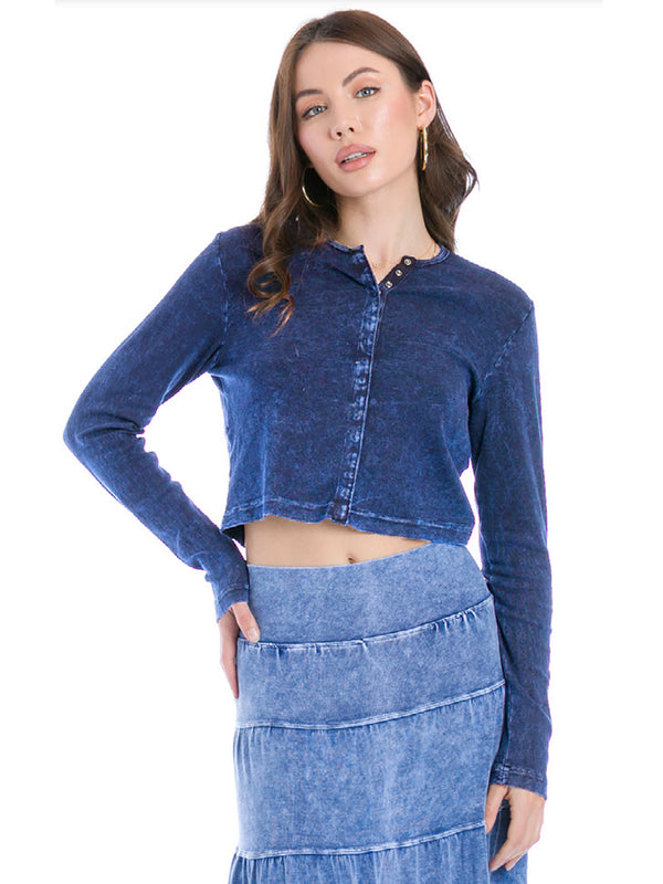 Hard Tail Cropped Snaps Cardigan (T-252) Hard Tail