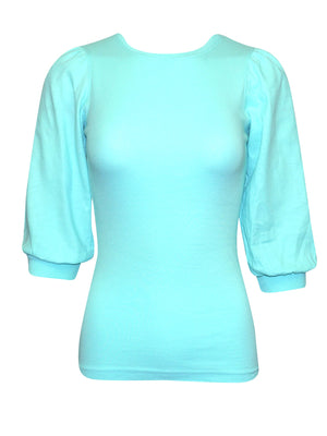 Hard Tail 3/4 Puff Sleeve Top (Style VG-199)