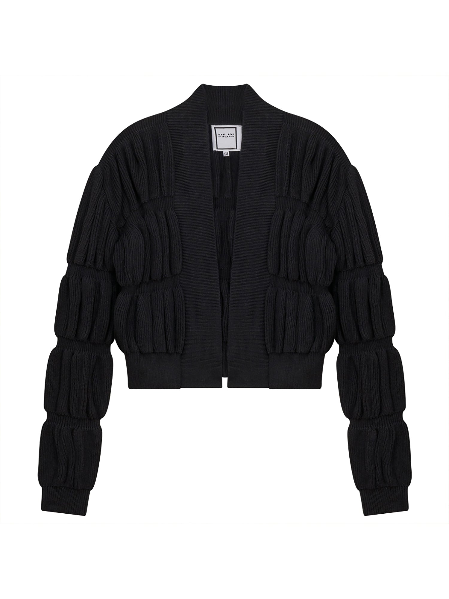 Milan Ribbed Open Cardigan - Tops