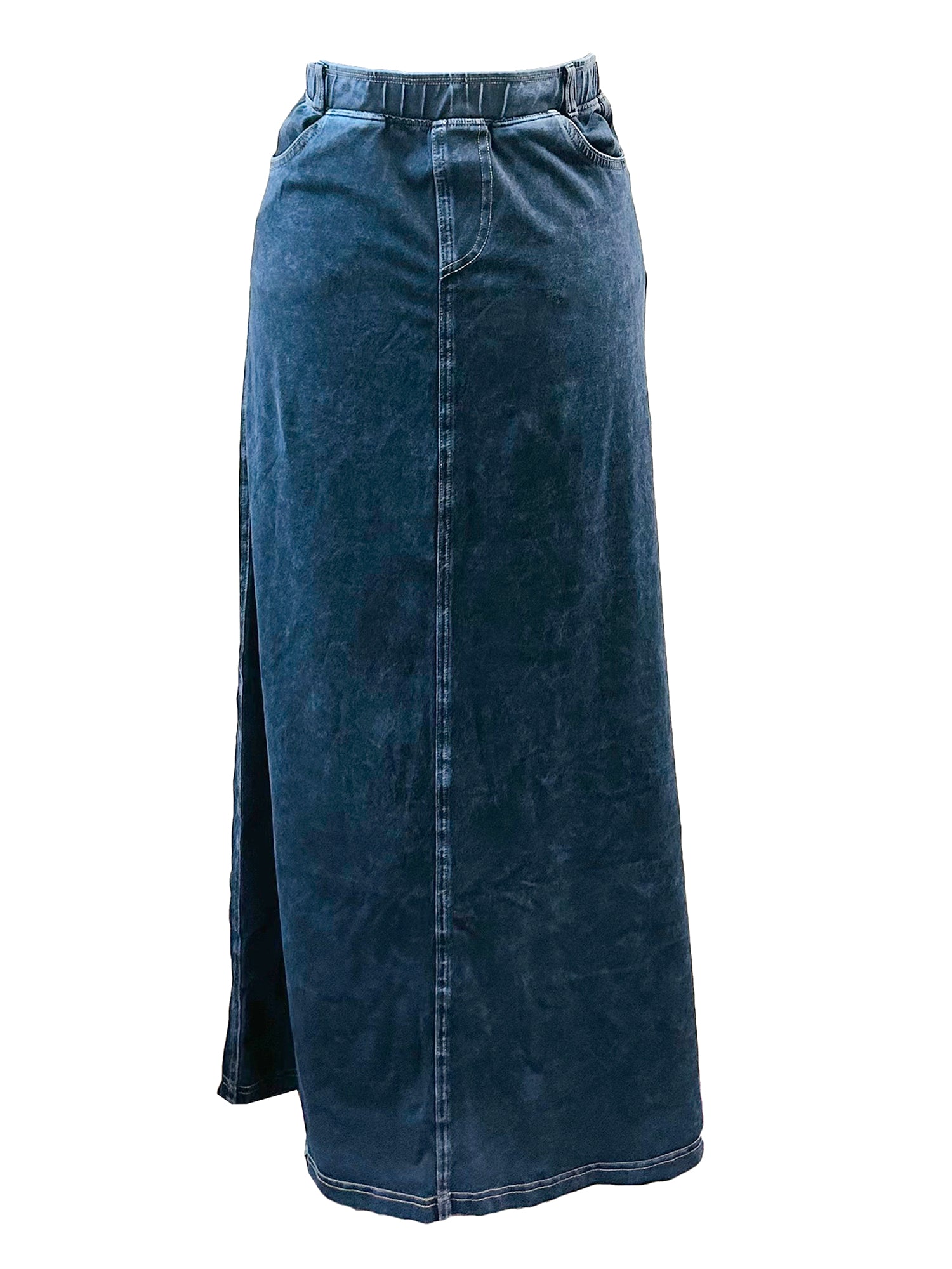 Buy MISS MOLYWomen's Maxi Long Denim Skirts High Waist Frayed Raw Hem A line  Flare Jean Skirt with Pockets Online at desertcartINDIA