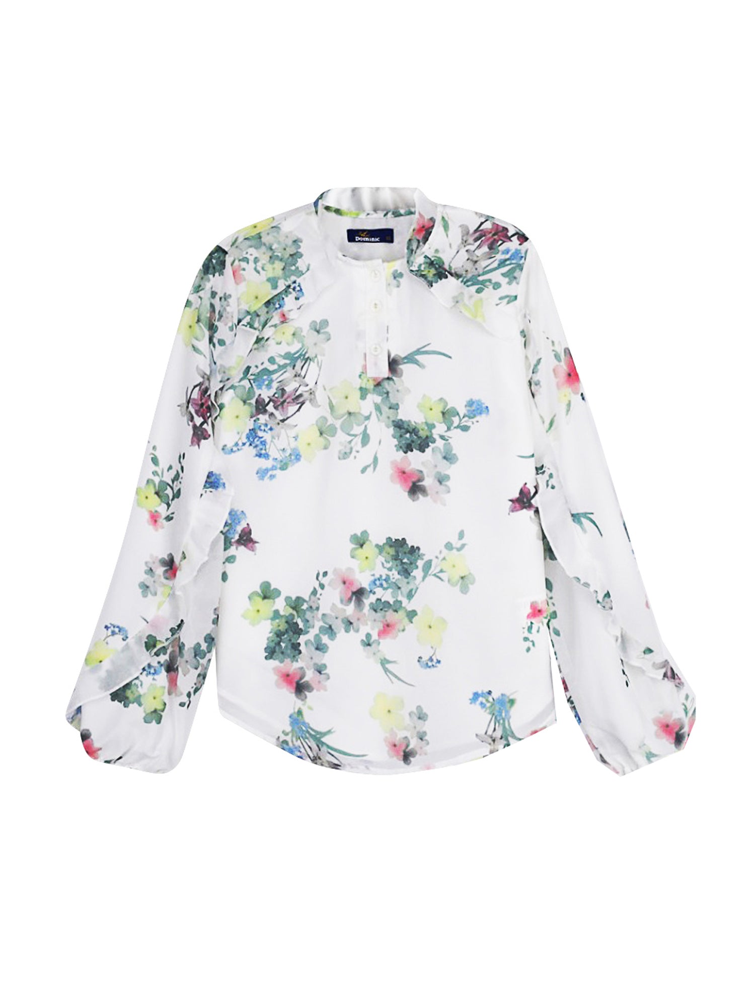 Dominic Floral Ruffle Blouse - Tops