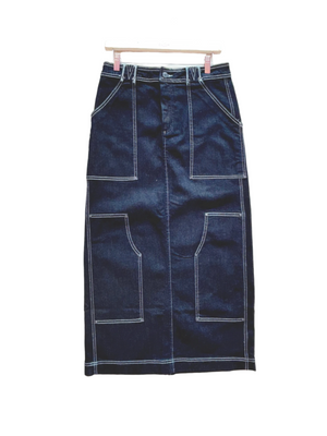 Pashmina Seamed Denim Skirt