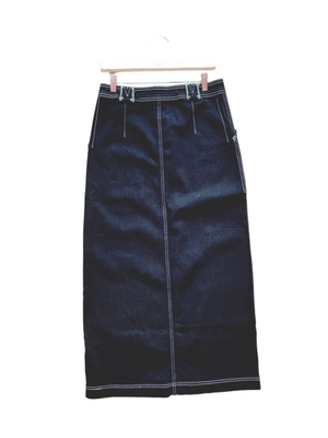 Pashmina Seamed Denim Skirt