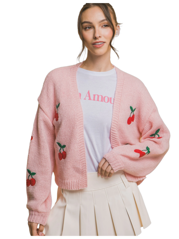 Love Tree Cherries Cardigan