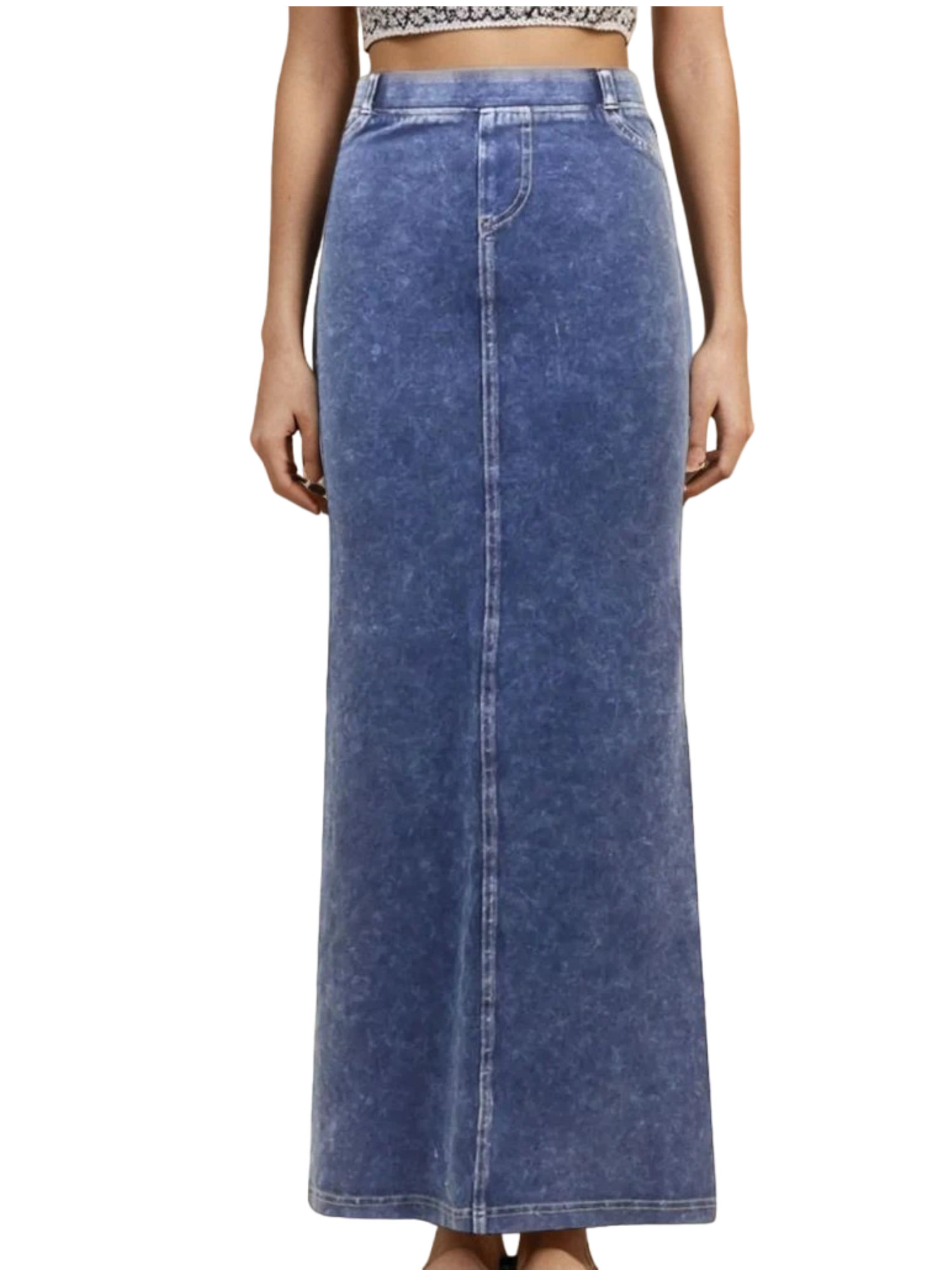 Full shops length denim skirt