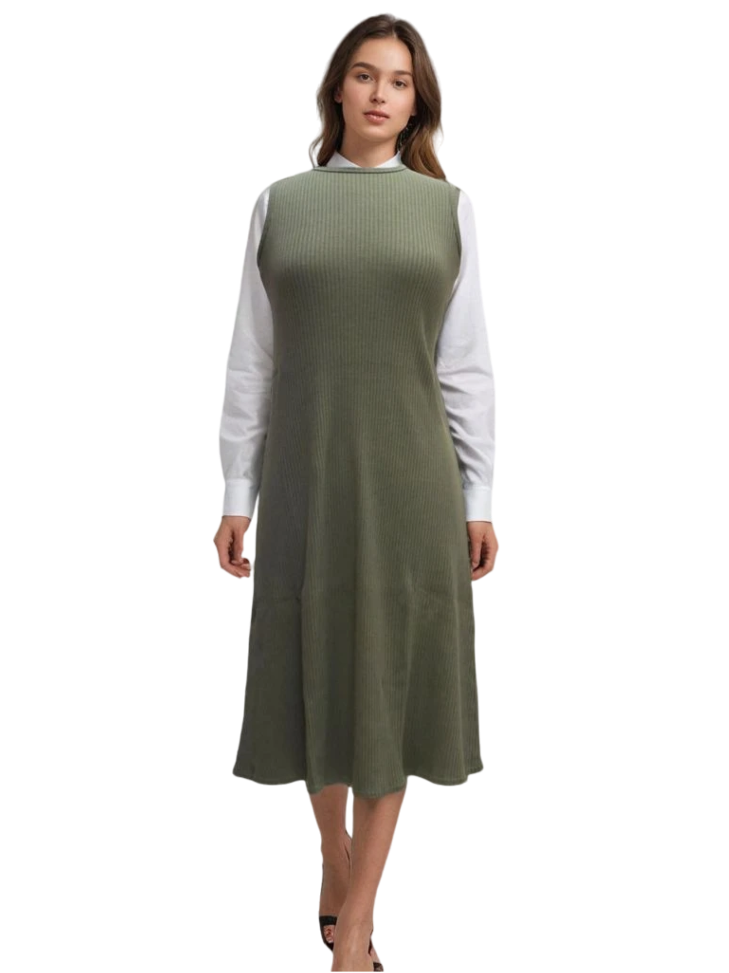 thick ribbed dress Organic Cotton Wide Rib Dress