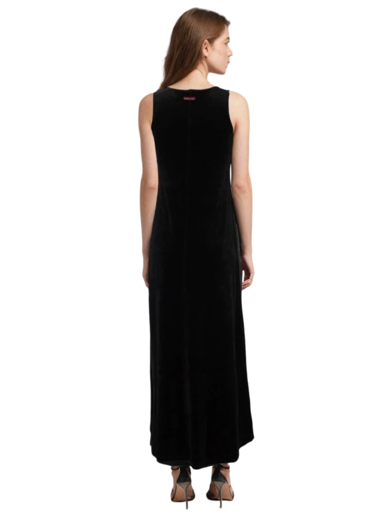 Hard Tail Velour Maxi Dress (Style: V-186) White / XS