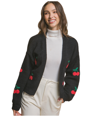 Love Tree Cherries Cardigan