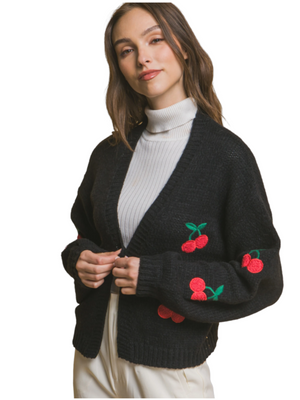 Love Tree Cherries Cardigan