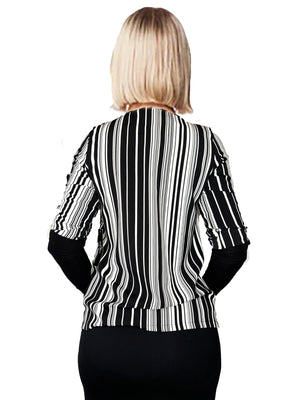 Vertigo Short Sleeve Pin Stripe Top