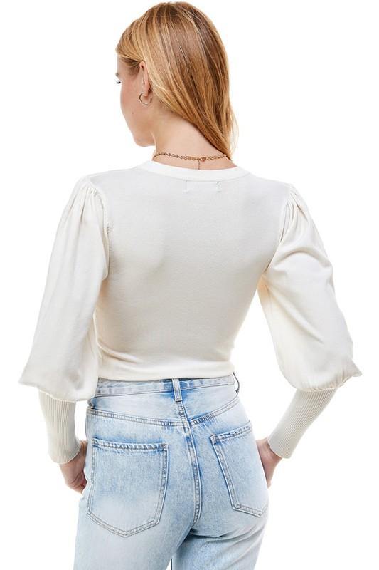 On Twelfth Crewneck Long Sleeve Sweater - PinkOrchidFashion