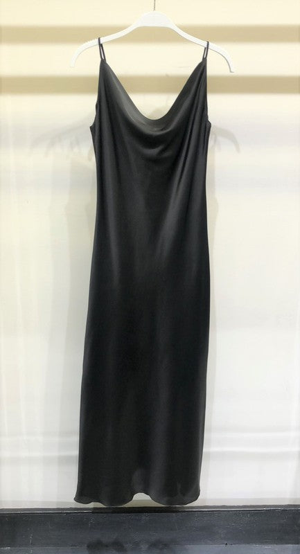 Venti6 Satin Slip Maxi Dress - Dresses - PinkOrchidFashion