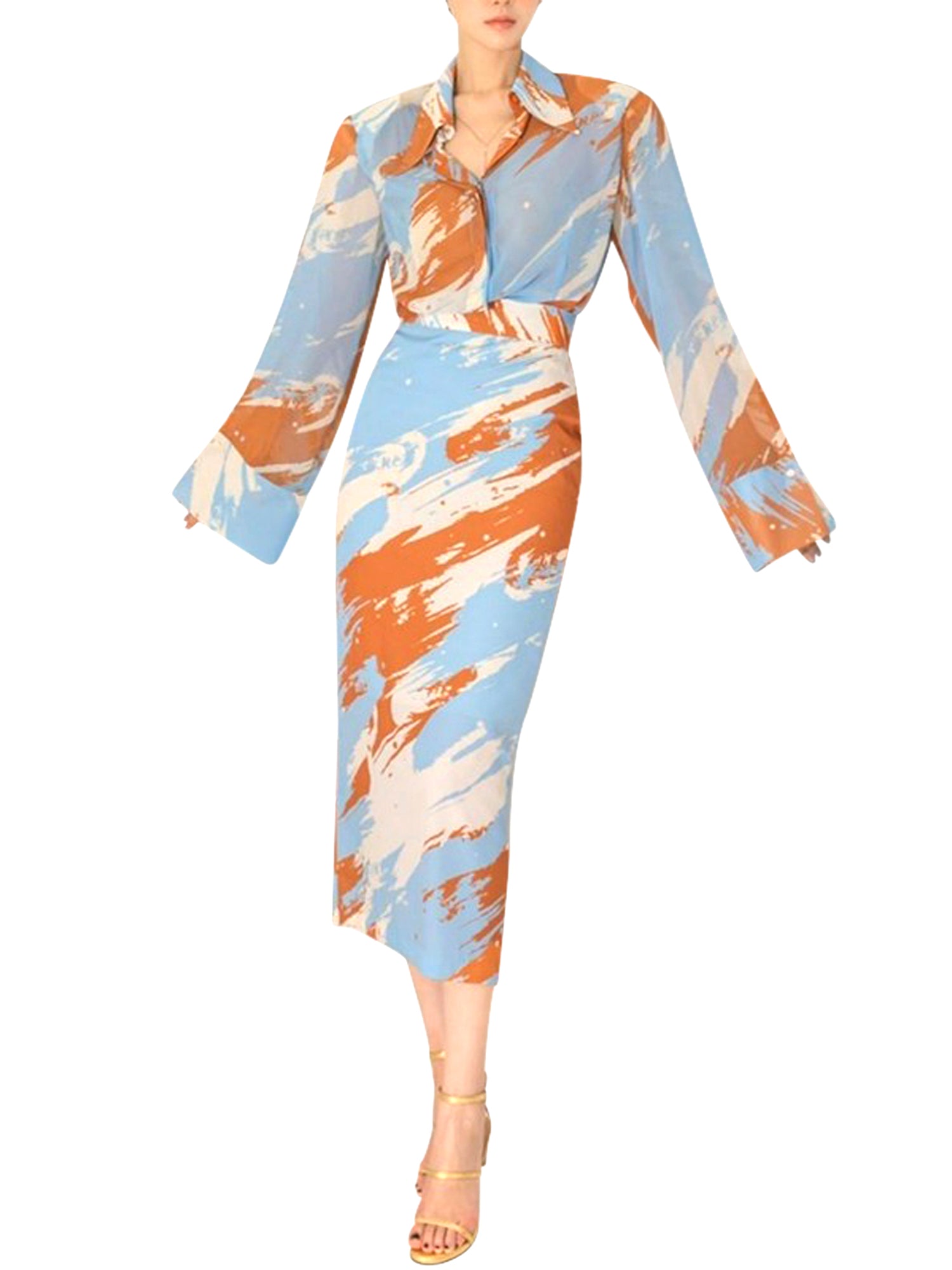 Eterna Cloud Patterned Skirt - 