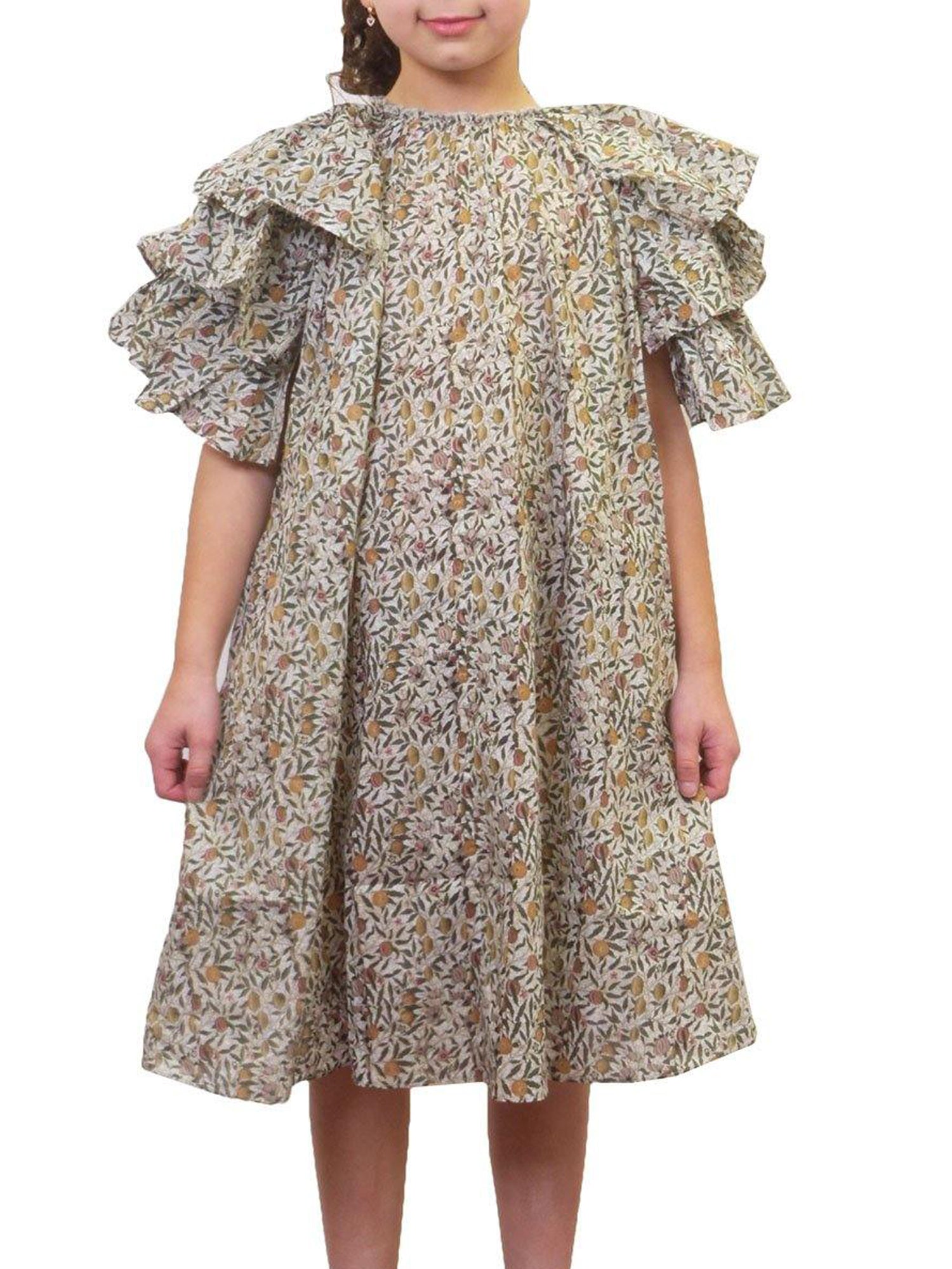 JNBY Print Ruffle Sleeves Dress JNBY