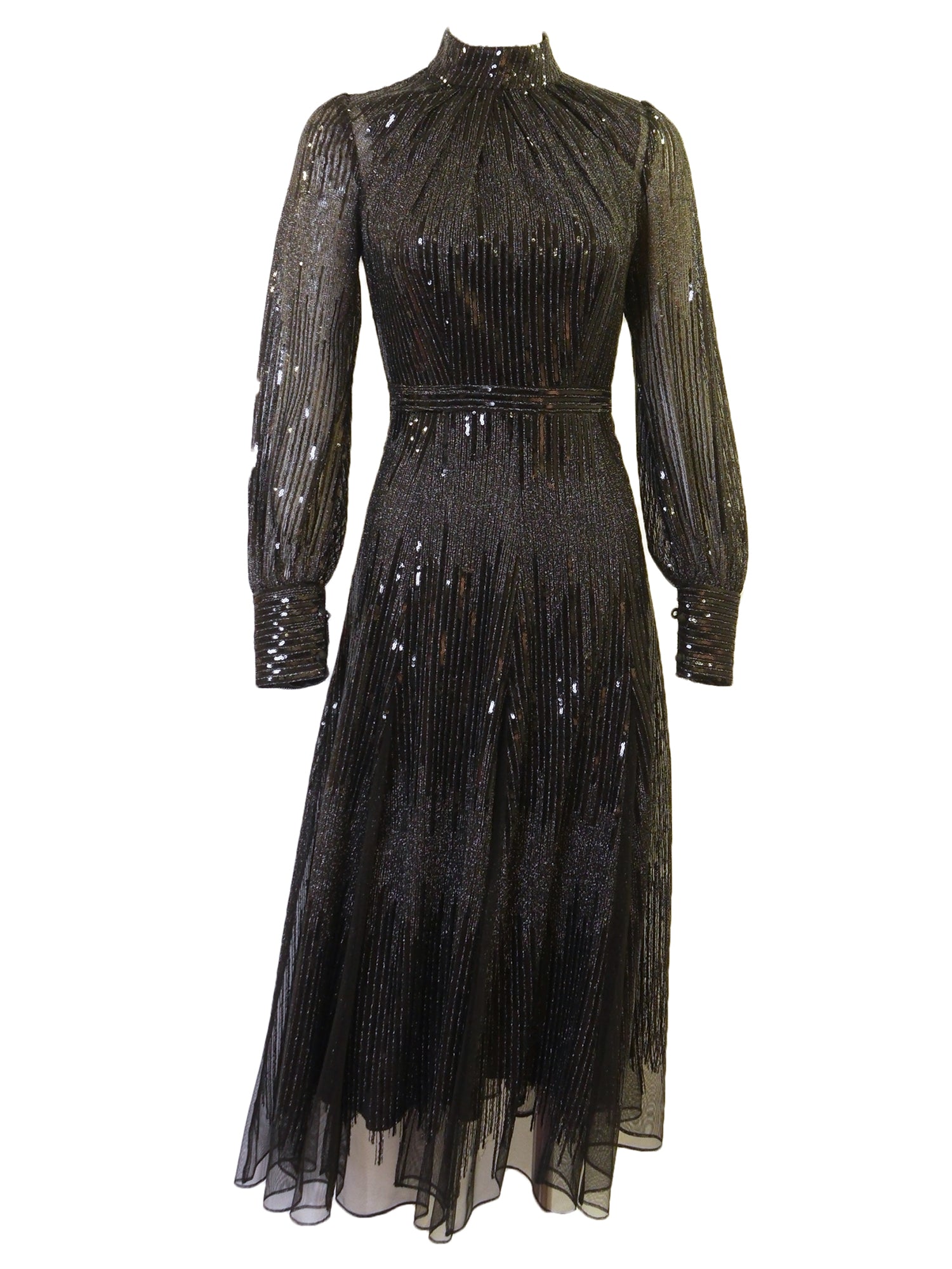 sequin tulle midi dress Nora Noh Sequin Tulle Dress