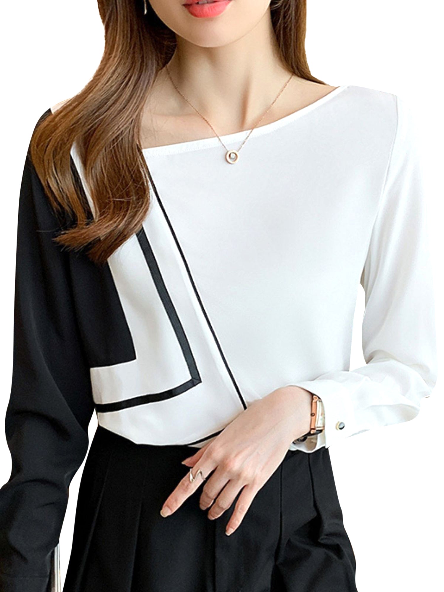 Eterna Tess Color Block Blouse - Shirts & Tops