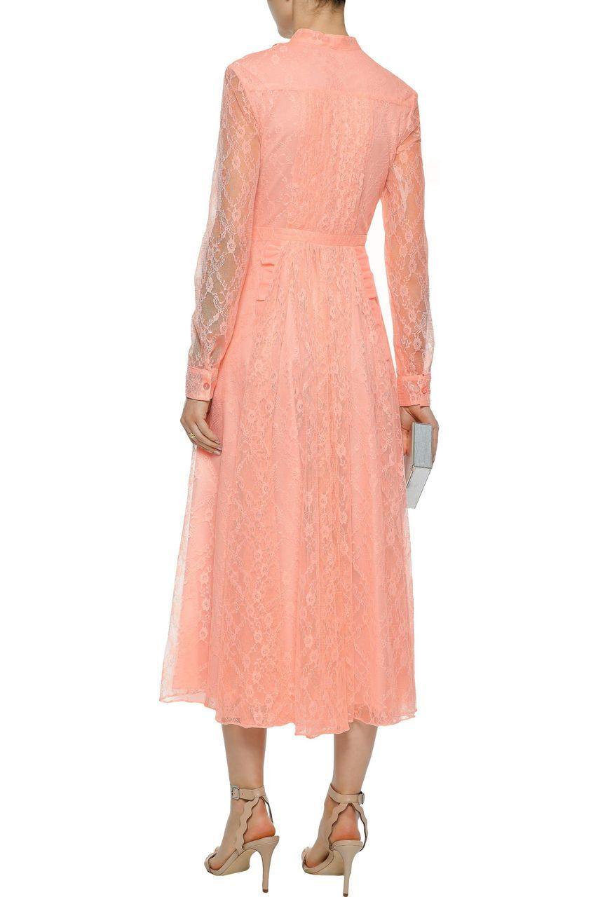 Gucci Pink / Ivory Lace Detail Sleeveless Stretchy Knit Dress